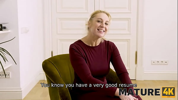 MATURE4K. Admirable twosome of guy and his mature maid by the fireplace